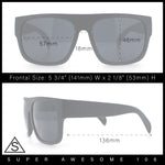 Kush Mens Flat Top Horn Rim Plastic All Black Gangster Shade Sunglasses