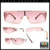 Y2K Side Visor Lens Narrow Rectangle Shield Metal Rim Sunglasses