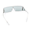 Y2K Side Visor Lens Narrow Rectangle Shield Metal Rim Sunglasses