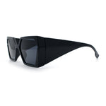 Womens Geometric Hexagon Thick Triangle Temple Mod Plastic Sunglasses