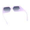 Womens Geometric Hexagon Thick Triangle Temple Mod Plastic Sunglasses