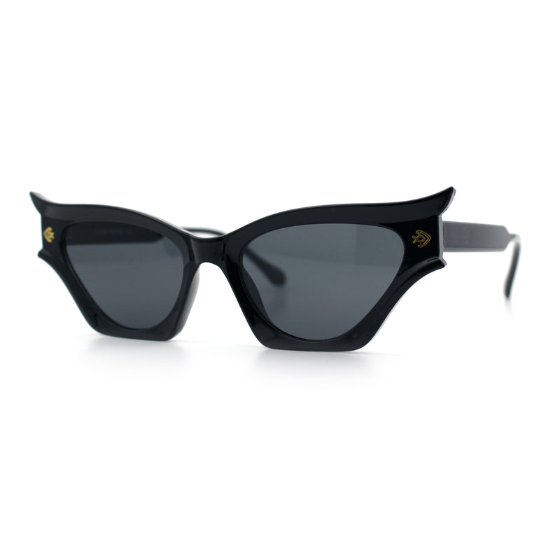 Womens Rich Gilded Age Opulent Gothic Cat Eye Plastic Fashion Sunglasses