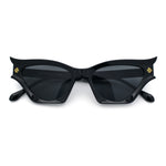 Womens Rich Gilded Age Opulent Gothic Cat Eye Plastic Fashion Sunglasses