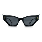 Womens Rich Gilded Age Opulent Gothic Cat Eye Plastic Fashion Sunglasses