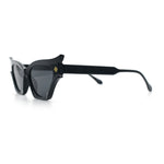 Womens Rich Gilded Age Opulent Gothic Cat Eye Plastic Fashion Sunglasses