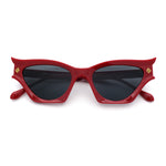 Womens Rich Gilded Age Opulent Gothic Cat Eye Plastic Fashion Sunglasses