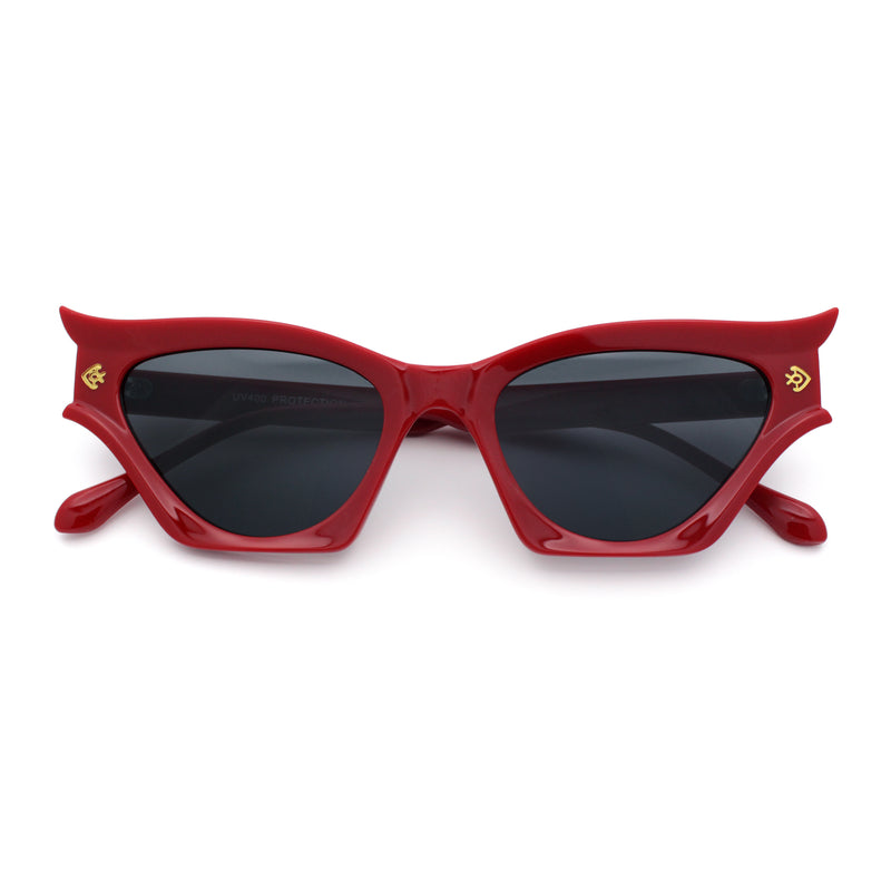 Womens Rich Gilded Age Opulent Gothic Cat Eye Plastic Fashion Sunglasses