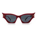Womens Rich Gilded Age Opulent Gothic Cat Eye Plastic Fashion Sunglasses