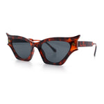 Womens Rich Gilded Age Opulent Gothic Cat Eye Plastic Fashion Sunglasses