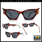 Womens Rich Gilded Age Opulent Gothic Cat Eye Plastic Fashion Sunglasses