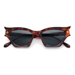 Womens Rich Gilded Age Opulent Gothic Cat Eye Plastic Fashion Sunglasses