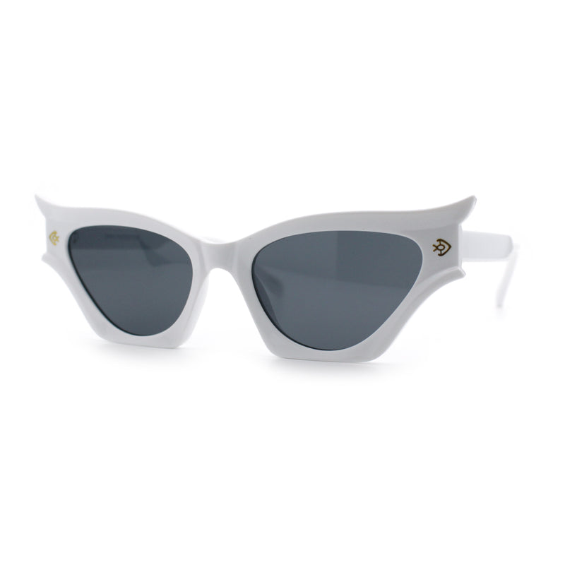 Womens Rich Gilded Age Opulent Gothic Cat Eye Plastic Fashion Sunglasses