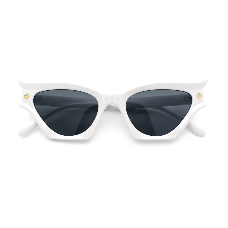 Womens Rich Gilded Age Opulent Gothic Cat Eye Plastic Fashion Sunglasses