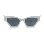 Womens Rich Gilded Age Opulent Gothic Cat Eye Plastic Fashion Sunglasses