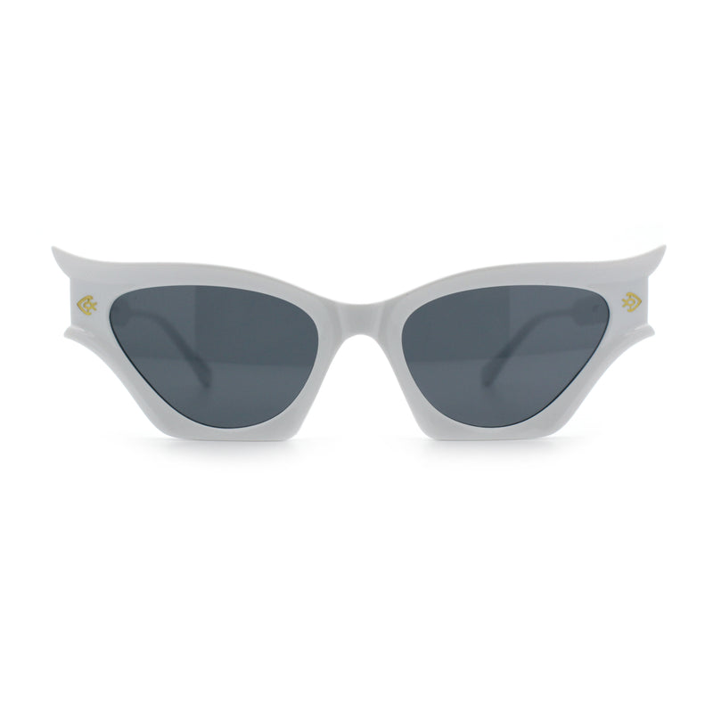 Womens Rich Gilded Age Opulent Gothic Cat Eye Plastic Fashion Sunglasses
