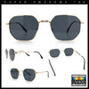 Mens Gentlemanly Luxe Rectangular Metal Rim Hipster Retro Fashion Sunglasses