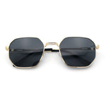Mens Gentlemanly Luxe Rectangular Metal Rim Hipster Retro Fashion Sunglasses