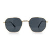 Mens Gentlemanly Luxe Rectangular Metal Rim Hipster Retro Fashion Sunglasses