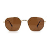Mens Gentlemanly Luxe Rectangular Metal Rim Hipster Retro Fashion Sunglasses