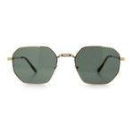 Mens Gentlemanly Luxe Rectangular Metal Rim Hipster Retro Fashion Sunglasses