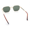 Mens Gentlemanly Luxe Rectangular Metal Rim Hipster Retro Fashion Sunglasses