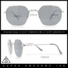 Mens Gentlemanly Luxe Rectangular Metal Rim Hipster Retro Fashion Sunglasses