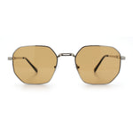 Mens Gentlemanly Luxe Rectangular Metal Rim Hipster Retro Fashion Sunglasses