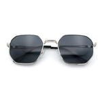 Mens Gentlemanly Luxe Rectangular Metal Rim Hipster Retro Fashion Sunglasses