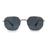Mens Gentlemanly Luxe Rectangular Metal Rim Hipster Retro Fashion Sunglasses