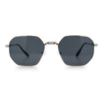 Mens Gentlemanly Luxe Rectangular Metal Rim Hipster Retro Fashion Sunglasses