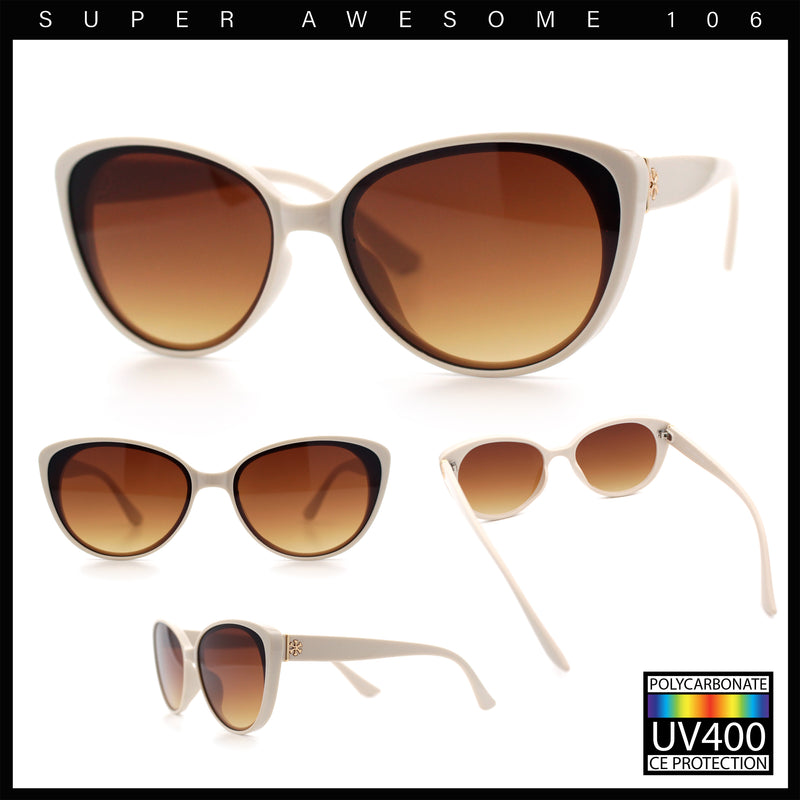 Women Chic Mod Oversized Cat Eye Designer Fashion Sunglasses