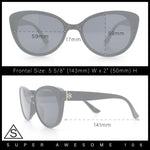 Women Chic Mod Oversized Cat Eye Designer Fashion Sunglasses