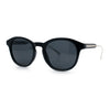 Mens Gentleman Hipster Horn Rim Keyhole Plastic Round Sunglasses