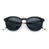 Mens Gentleman Hipster Horn Rim Keyhole Plastic Round Sunglasses