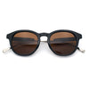 Mens Gentleman Hipster Horn Rim Keyhole Plastic Round Sunglasses