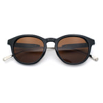 Mens Gentleman Hipster Horn Rim Keyhole Plastic Round Sunglasses
