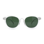 Mens Gentleman Hipster Horn Rim Keyhole Plastic Round Sunglasses
