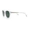 Mens Gentleman Hipster Horn Rim Keyhole Plastic Round Sunglasses