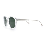 Mens Gentleman Hipster Horn Rim Keyhole Plastic Round Sunglasses