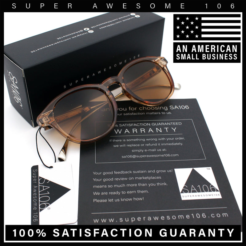 Mens Gentleman Hipster Horn Rim Keyhole Plastic Round Sunglasses