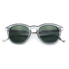 Mens Gentleman Hipster Horn Rim Keyhole Plastic Round Sunglasses