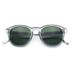 Mens Gentleman Hipster Horn Rim Keyhole Plastic Round Sunglasses