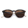 Mens Gentleman Hipster Horn Rim Keyhole Plastic Round Sunglasses