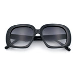 Womens Mod Retro Oversized Thick Plastic Minimal Designer Sunglasses