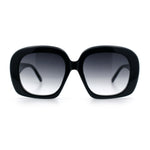 Womens Mod Retro Oversized Thick Plastic Minimal Designer Sunglasses