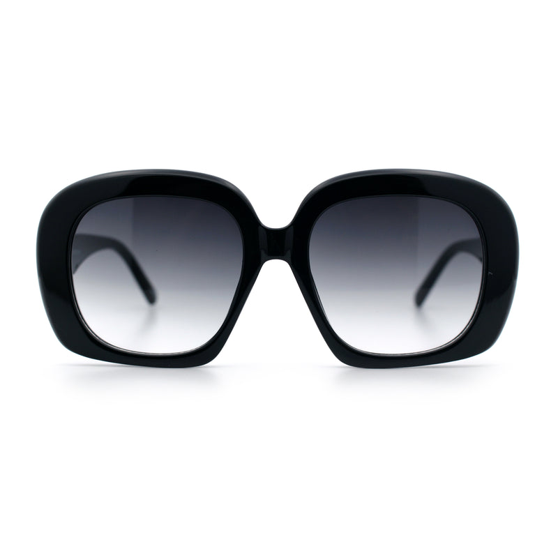 Womens Mod Retro Oversized Thick Plastic Minimal Designer Sunglasses