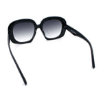 Womens Mod Retro Oversized Thick Plastic Minimal Designer Sunglasses