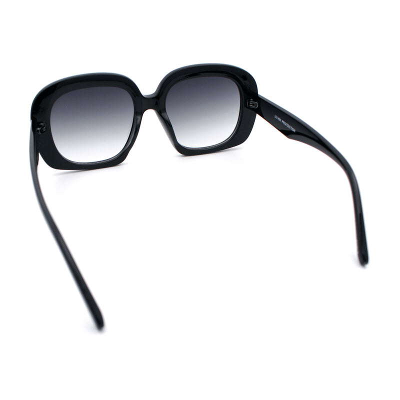 Womens Mod Retro Oversized Thick Plastic Minimal Designer Sunglasses