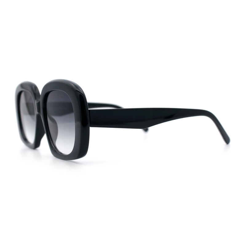 Womens Mod Retro Oversized Thick Plastic Minimal Designer Sunglasses