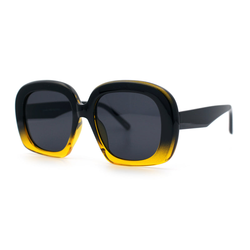 Womens Mod Retro Oversized Thick Plastic Minimal Designer Sunglasses